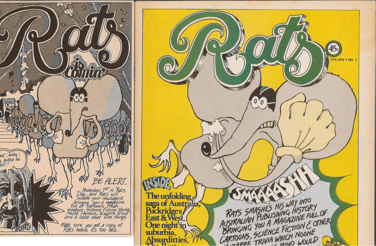 RATS (1972-1973 SERIES) #1: includes Rats A5 B&W advertising flyer – 9.4 (NM) RATS (1972-1973 SERIES) #1: includes Rats A5 B&W advertising flyer – 9.4 (NM)