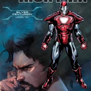 TONY STARK: IRON MAN #1: #1 Silver Centurion Armor Model 7 cover