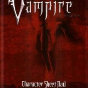 VAMPIRE REQUIEM RPG (BASE SYSTEM) #25701: Character Sheet Pad – 9.2 (NM)