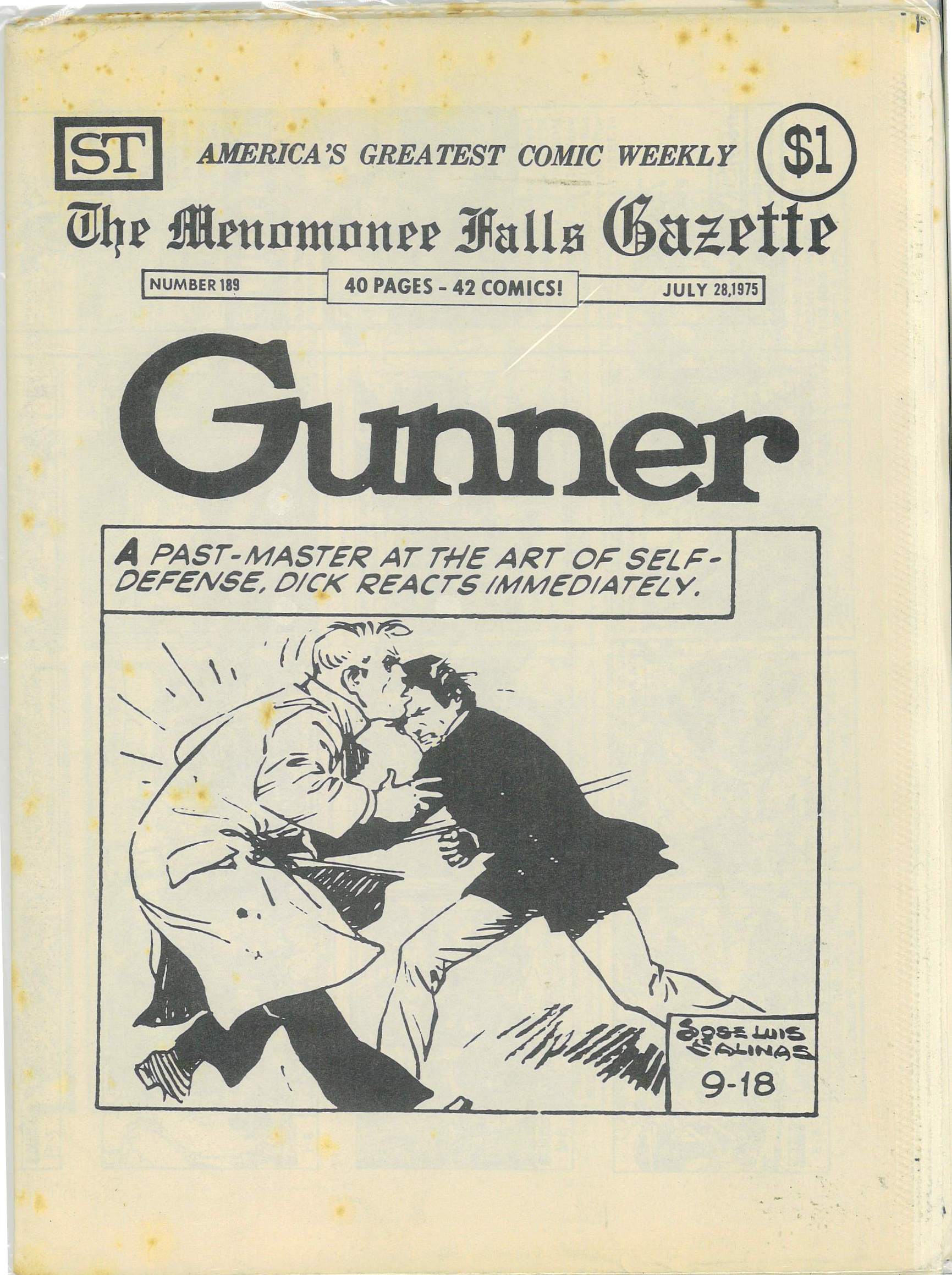 MENOMONEE FALLS GAZETTE #189: VG MENOMONEE FALLS GAZETTE #189: VG