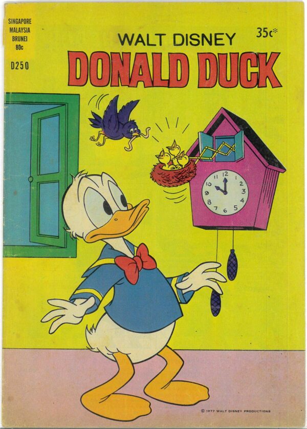 WALT DISNEY’S DONALD DUCK (D SERIES) (1956-1978) #250: Donald the Dude, Skeptic, Homework Hassle, A Man’s Touch, FN