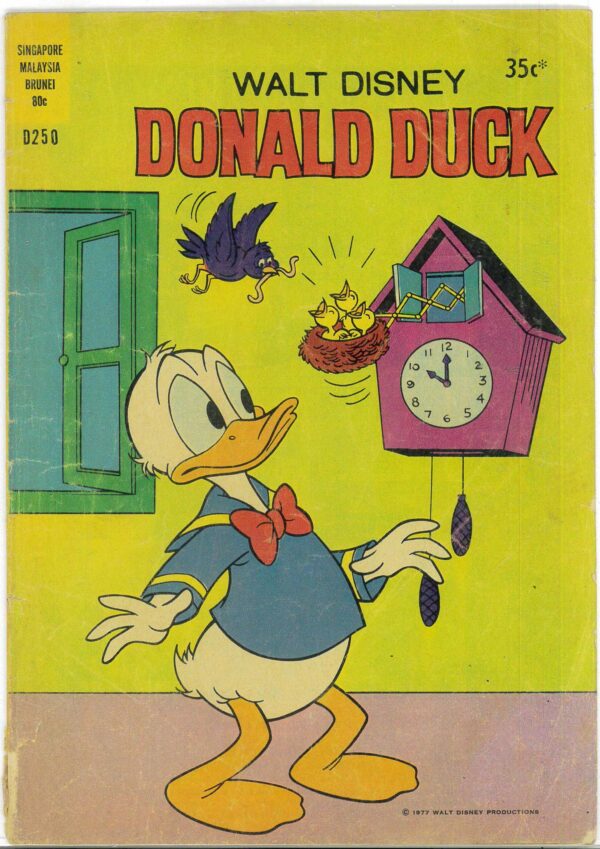 WALT DISNEY’S DONALD DUCK (D SERIES) (1956-1978) #250: Donald/Dude, Skeptic, Homework Hassle, A Man’s Touch: GD/VG