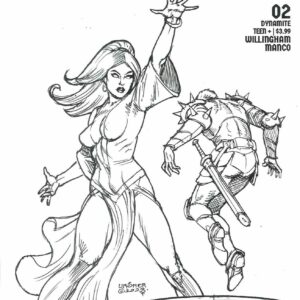 FIRE AND ICE #2: Joseph Michael Linsner Line Art RI cover E