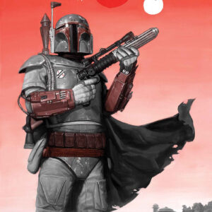 STAR WARS: BOBA FETT – BLACK, WHITE & RED #3 E.M. Gist cover A