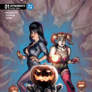 HARLEY QUINN X ELVIRA #1 Joseph Michael Linsner cover C