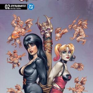 HARLEY QUINN X ELVIRA #2 Joseph Michael Linsner cover C
