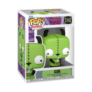 POP ANIMATION VINYL FIGURE #2142 Gir with Drink: Invader Zim