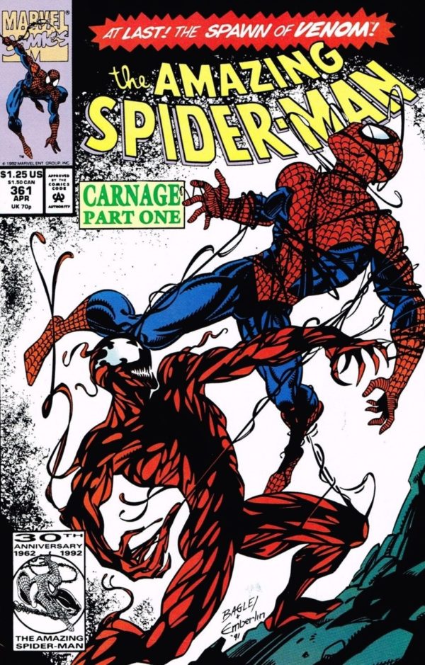 AMAZING SPIDER-MAN (1962-2018 SERIES) #361: 1st full app Carnage – Halo Graded 9.8