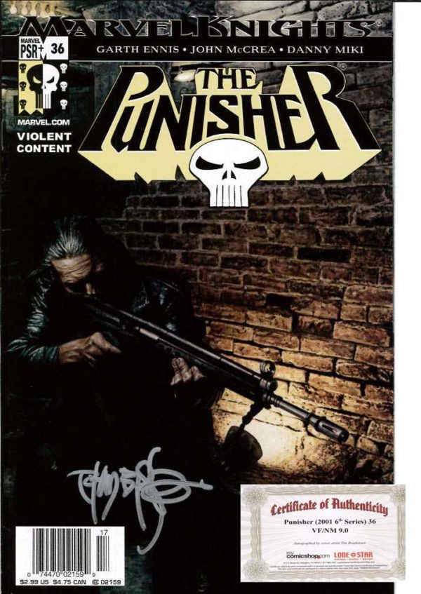 PUNISHER (2001-2003 SERIES) #36: Autographed by Tim Bradstreet (Lone Star Comics signing)