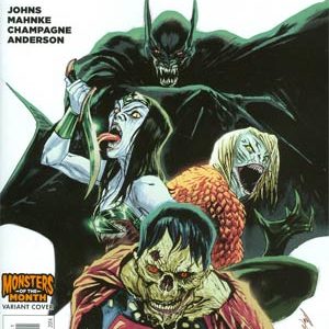 JUSTICE LEAGUE (2011-2016 SERIES: VARIANT EDITION) #35: Rafael Alburqueque Monster cover