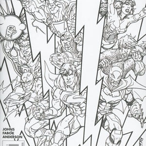 JUSTICE LEAGUE (2011-2016 SERIES: VARIANT EDITION) #48: Scott Kolins Adult Colouring Book cover