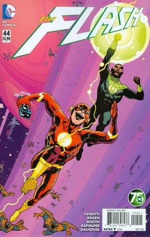 FLASH (2011-2016 SERIES: VARIANT COVER) #44: Wes Craig Green Lantern 75th Anniversary cover