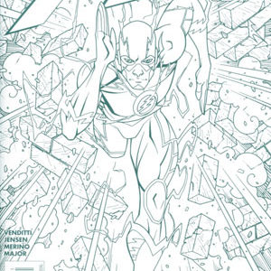 FLASH (2011-2016 SERIES: VARIANT COVER) #48: Derec Donaovan Adult Colouring Book cover