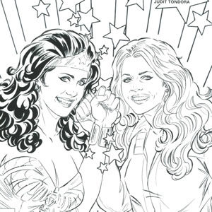 WONDER WOMAN 77 MEETS BIONIC WOMAN #103: #1 Judit Tondoro Coloring Book cover