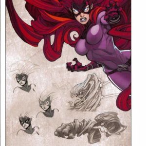 MARVEL PROMOTIONAL LITHOS #5: Joe Madureira Inhuman Medusa Design sheet