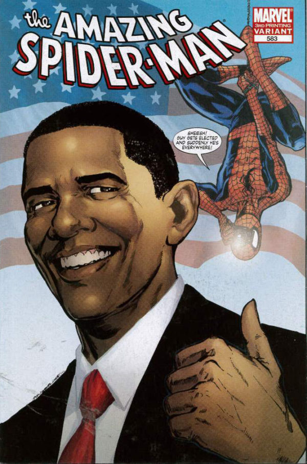 AMAZING SPIDER-MAN (1962-2018 SERIES: VARIANT CVR) #583: #583 3rd Print Obama cover