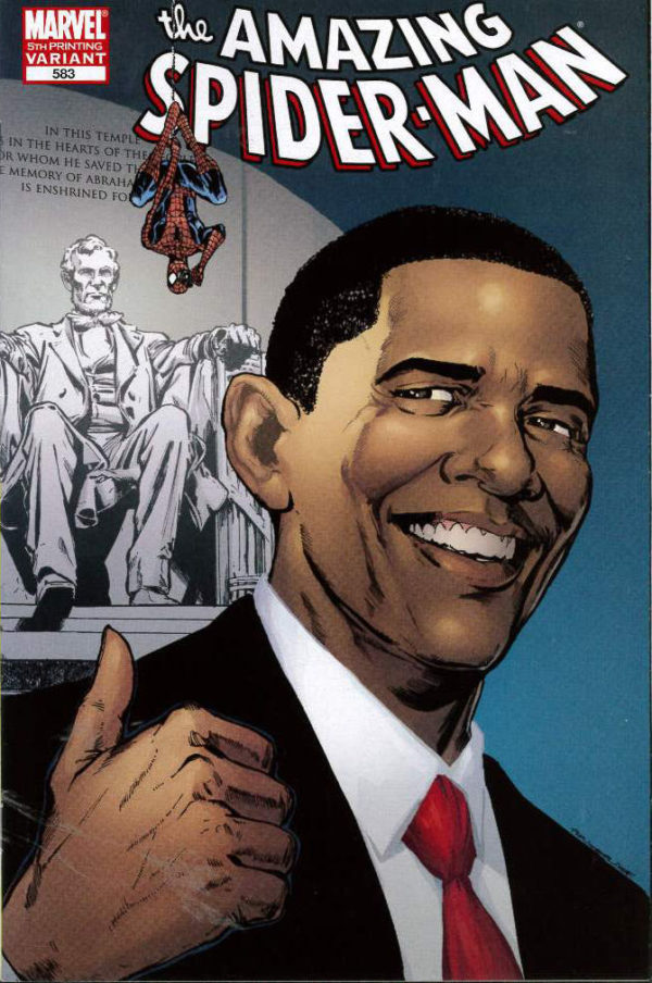 AMAZING SPIDER-MAN (1962-2018 SERIES: VARIANT CVR) #583: #583 5th Print Obama cover