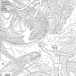 GREEN LANTERN (2011-2016 SERIES: VARIANT EDITION) #48: Michael Allred Adult Colouring Book cover