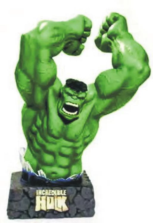 HULK STATUE: GREEN HULK 8 INCH BUST GRAHAM CRACKER