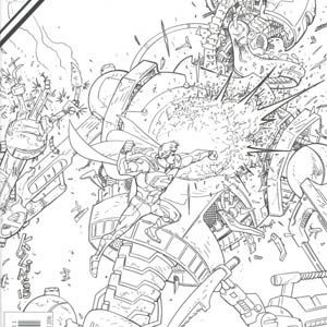 ACTION COMICS (2011-2016 SERIES: VARIANT EDITION) #48: Scott Kolins Adult Colouring Book cover