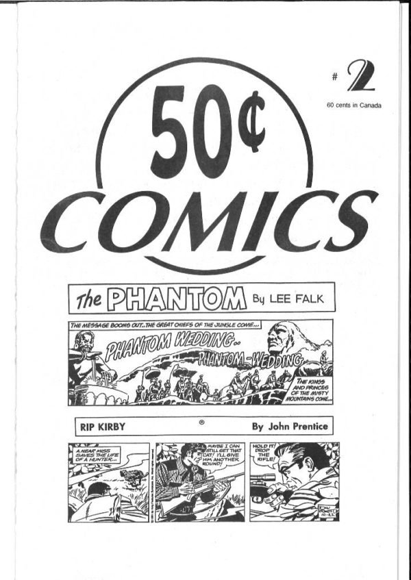 50 CENT COMICS (NEWSPAPER STRIP REPRINTS) #2: The Phantom (Falk/Barry)/Rip Kirby (John Prentice)