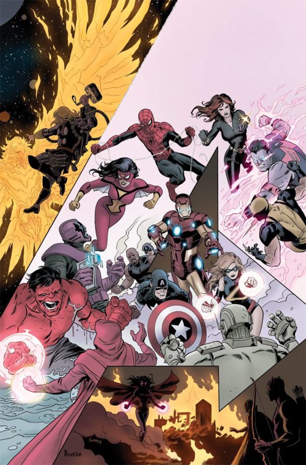 AVENGERS (2010- SERIES: VARIANT COVER) #34: Paolo Rivera Final Issue cover