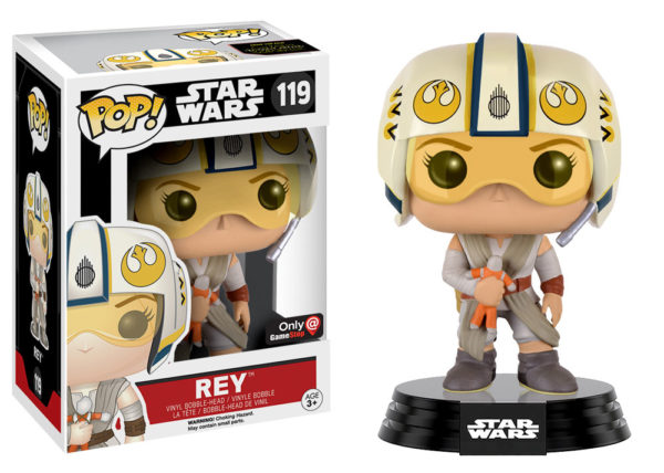 POP STAR WARS VINYL FIGURE #119: Rey with X-Wing Helmet: Force Awakens