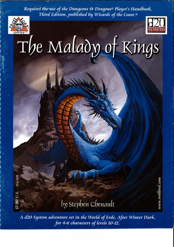 DUNGEONS AND DRAGONS 3RD EDITION #1601: The Malady of Kings (Troll Lords) – NM – 1601