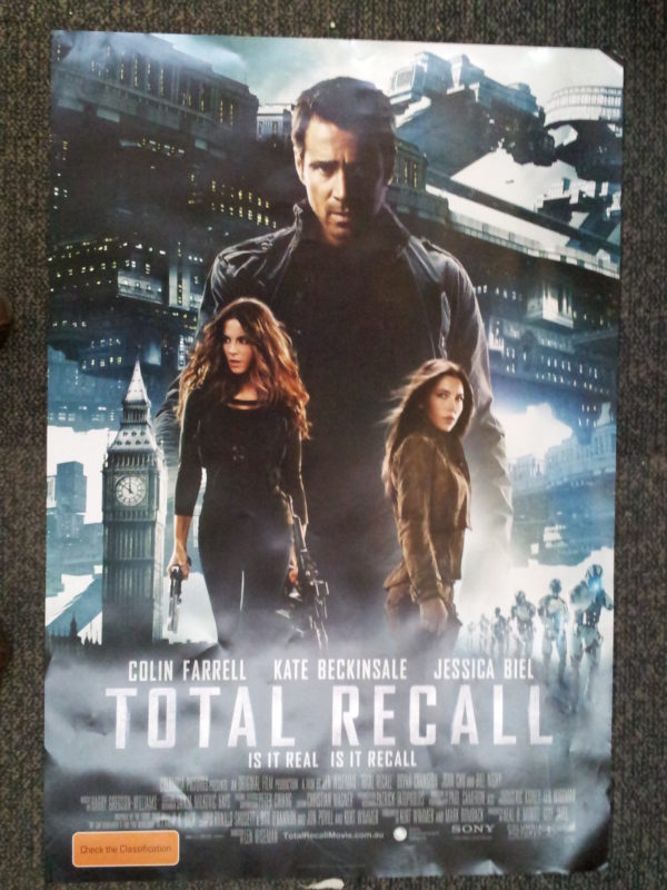 TOTAL RECALL 2012 MOVIE POSTER (AUSTRALIAN): Check Classification edition