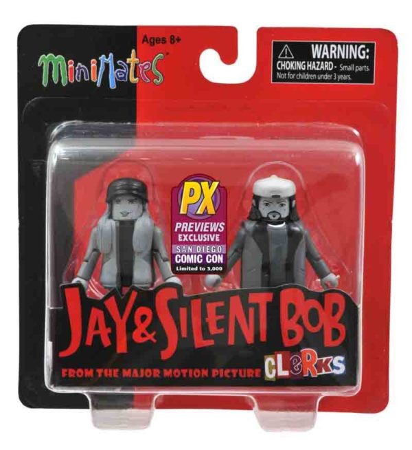 JAY & SILENT BOB STRIKE BACK MINIMATES #1: Jay & Silent Bob SDCC 2013 exclusive B&W set
