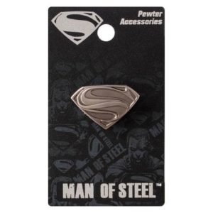 DC COMICS PEWTER LAPEL PIN #2: Superman Man of Steel Shield Symbol