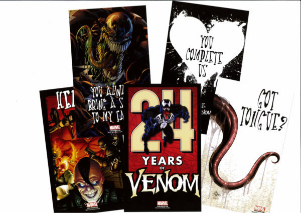 MARVEL POSTCARDS #1: Venom Valentine’s 24 Years of Venom set (5)