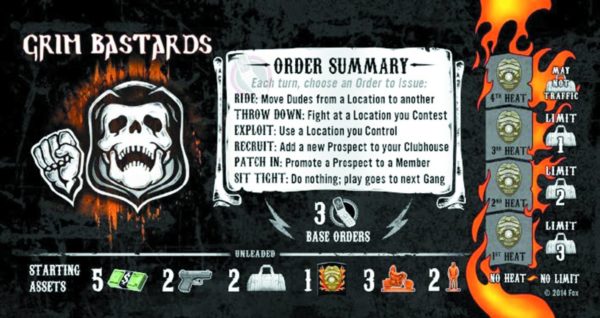 SONS OF ANARCHY BOARD GAME #2: Grim Bastards expansion