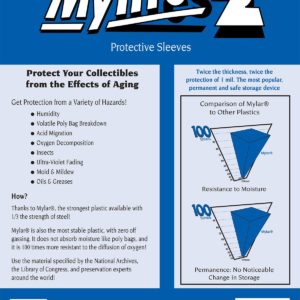 MYLITES 2 PROTECTOR COMIC SLEEVE (50 PACK) #1: Silver & Gold (7.75×10.50 inch with 1.5 flap)