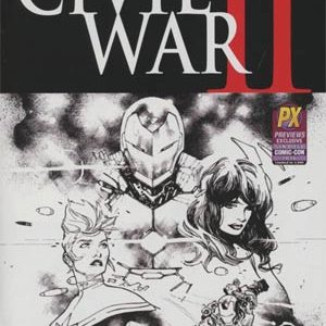 CIVIL WAR II (VARIANT EDITION) #0: #0 Olivier Coipel B&W SDCC 2016 cover