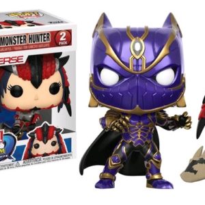 POP GAMES VINYL FIGURE #0: Black Panther Green & Monster Hunter Silver: Marvel VS Capco