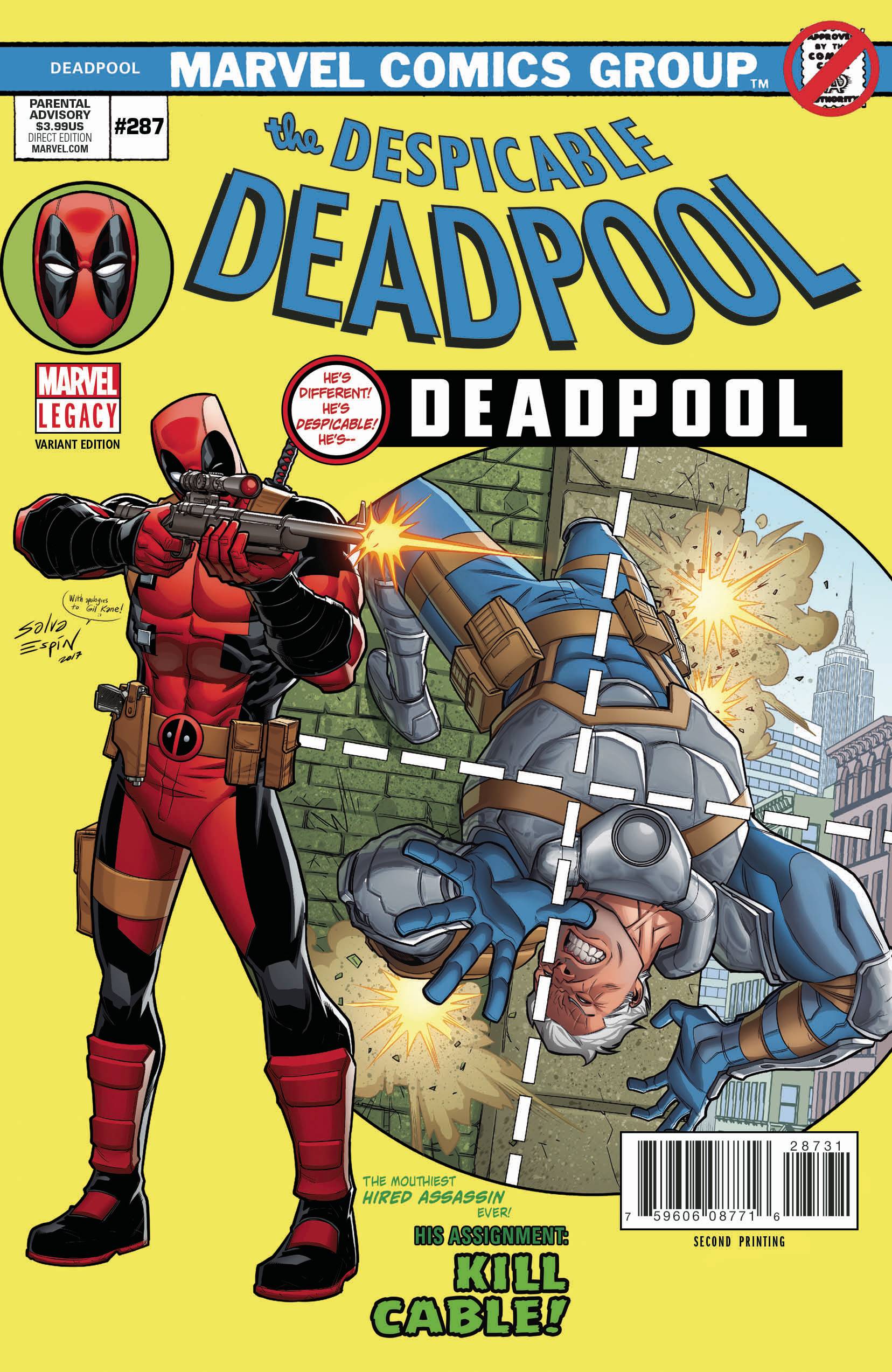 DESPICABLE DEADPOOL (VARIANT EDITION) #287: #287 Salva Espin 2nd Print DESPICABLE DEADPOOL (VARIANT EDITION) #287: #287 Salva Espin 2nd Print