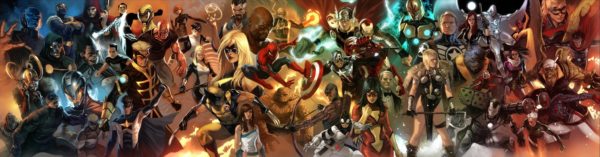 AVENGERS HEROIC AGE BY MARKO DJURDJEVIC POSTER: Oversized 118×30 inches