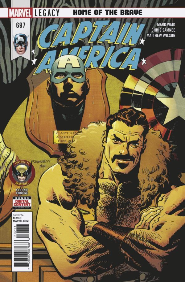 CAPTAIN AMERICA (1968-2018 SERIES: VARIANT COVER) #697: #697 Chris Samnee 2nd Print