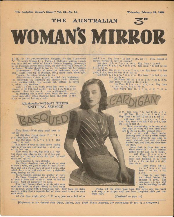 AUSTRALIAN WOMAN’S MIRROR (PHANTOM NEWSPAPER STRIP #2414: February 25th 1948