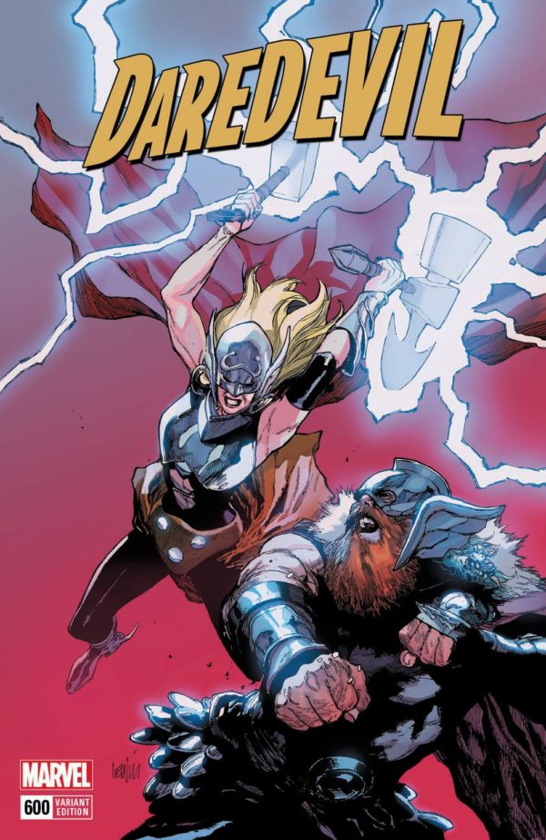 DAREDEVIL (1964-2018 SERIES: VARIANT COVER) #600: #600 Leinil Francis Yu Mighty Thor cover