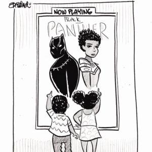 BLACK PANTHER (2018 SERIES) #1: #1 Tony Bedland B&W cover