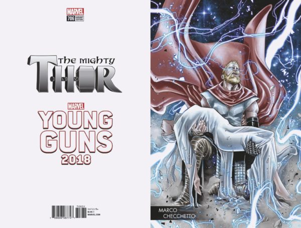 MIGHTY THOR (1966-2018 SERIES: VARIANT EDITION) #706: #706 Marco Checchetto Young Guns cover
