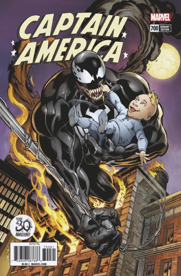 CAPTAIN AMERICA (1968-2018 SERIES: VARIANT COVER) #700: Mark Bagley Venom 30th Anniversary cover