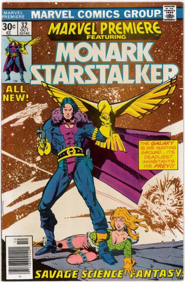 MARVEL PREMIERE #32: NM (9.2) (Monark Starstalker – Howard Chaykin story/art)