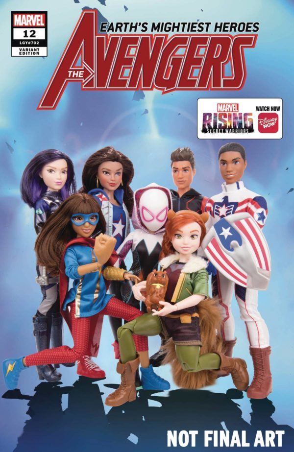 AVENGERS (2018 SERIES) #12: #12 Marvel Rising Action Doll Homage cover