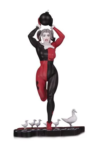 HARLEY QUINN RED WHITE & BLACK STATUE #12: Designed by Frank Cho (Harley Quinn #50 cover)