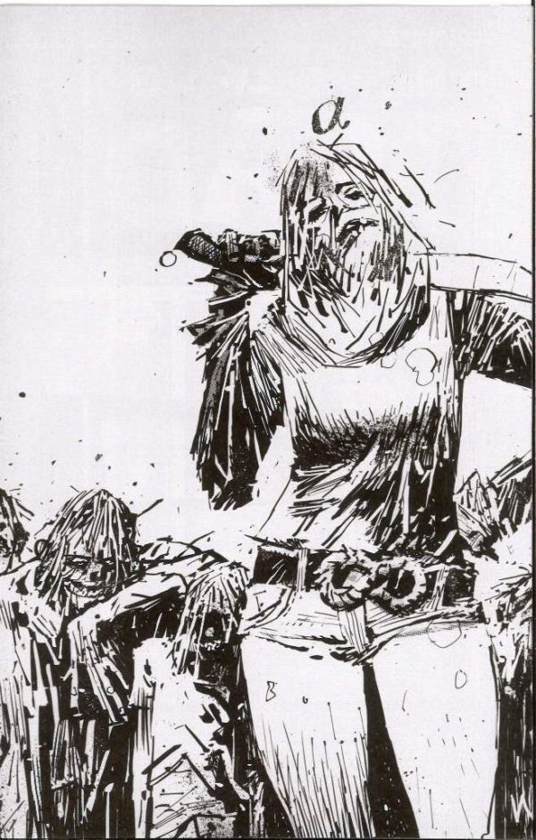 WALKING DEAD (2003-2019 SERIES: VARIANT COVER) #132: Ashley Wood 15th Anniversary B&W Virgin cover