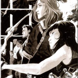 WALKING DEAD (2003-2019 SERIES: VARIANT COVER) #127: Matteo Scalera 15th Anniversary B&W Logo cover