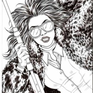 WALKING DEAD (2003-2019 SERIES: VARIANT COVER) #171: Jen Bartel 15th Anniversary B&W Logo cover WALKING DEAD (2003-2019 SERIES: VARIANT COVER) #171: Jen Bartel 15th Anniversary B&W Logo cover